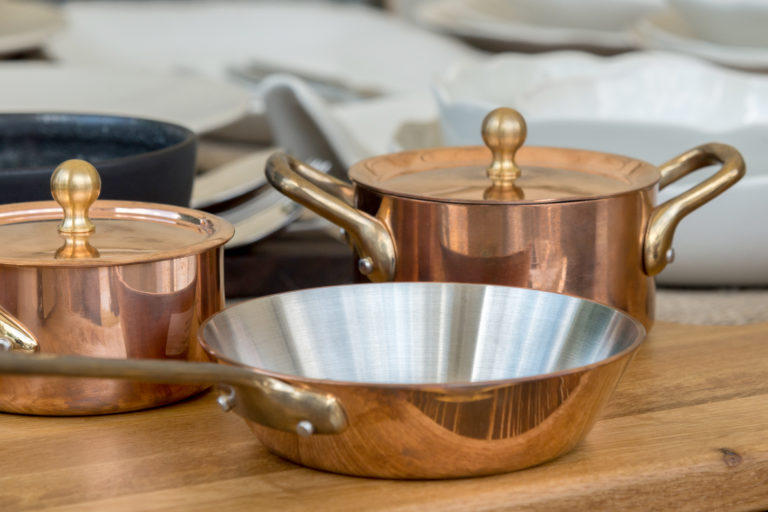 copper kitchenware set